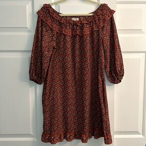 Max Studio Off the Shoulder Long Sleeve Dress Small